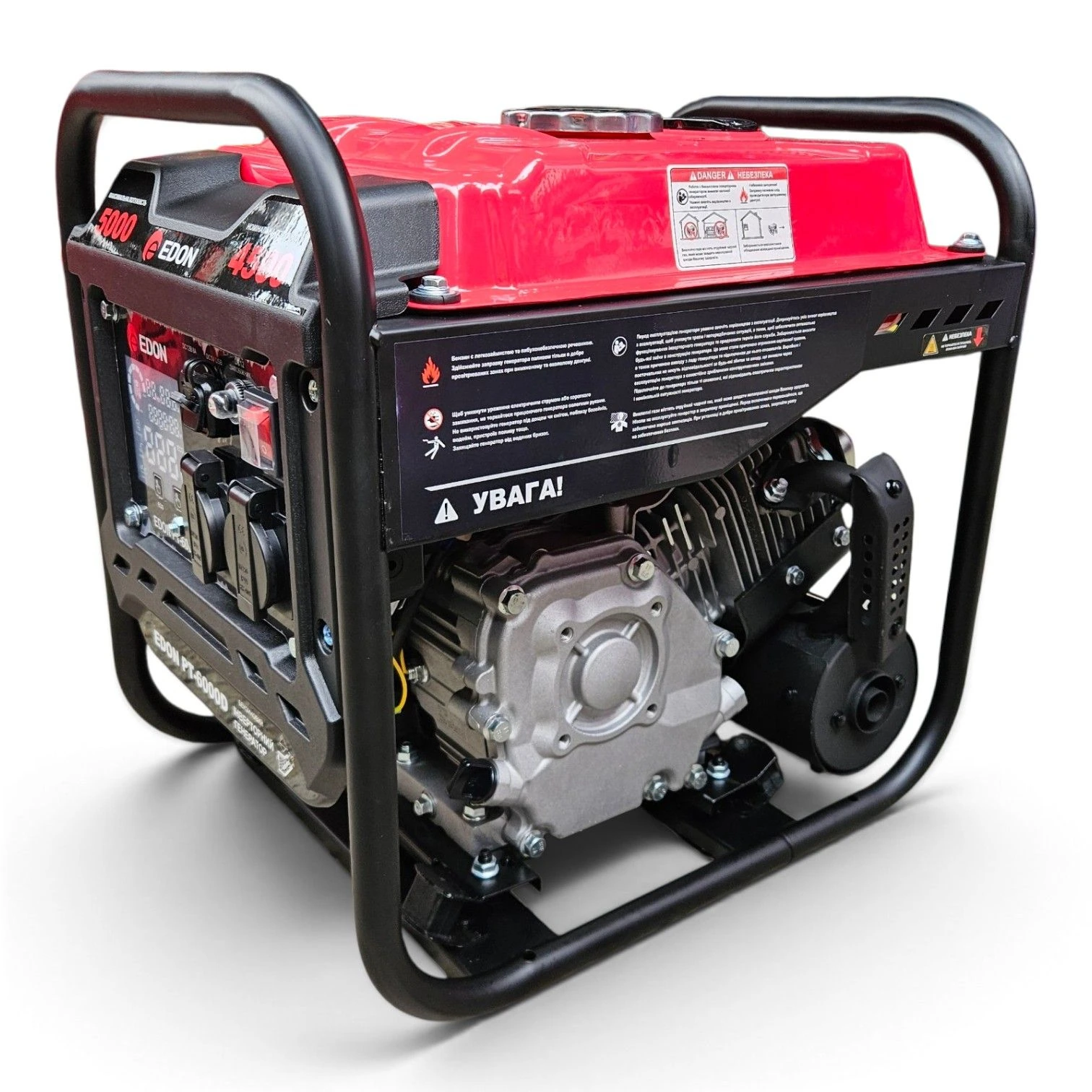 Открытая рама и двигатель генератора Edon PT-6000D