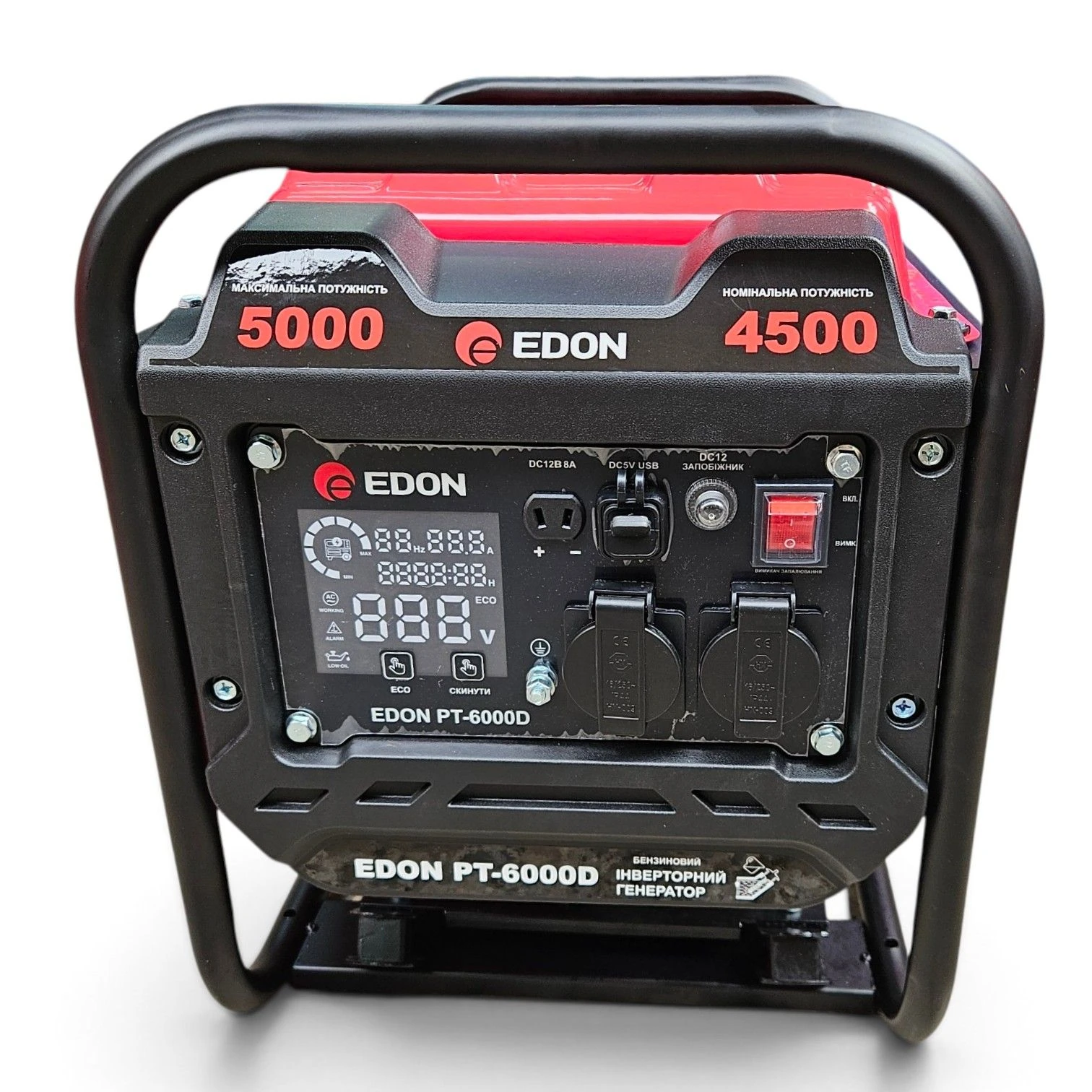 Передняя панель Edon PT-6000D с розетками, USB, выходом 12 В и дисплеем