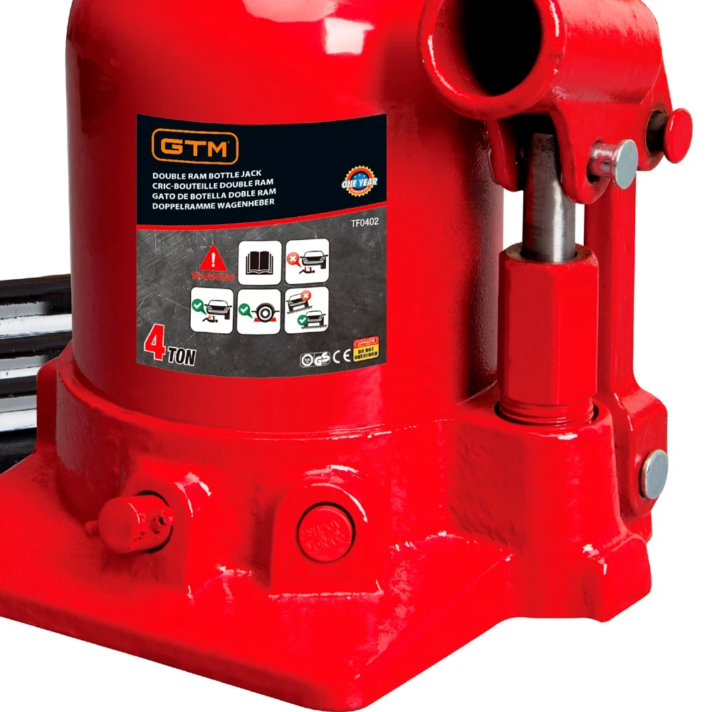 Маркировка GTM TF0402 и 4 TON на корпусе домкрата