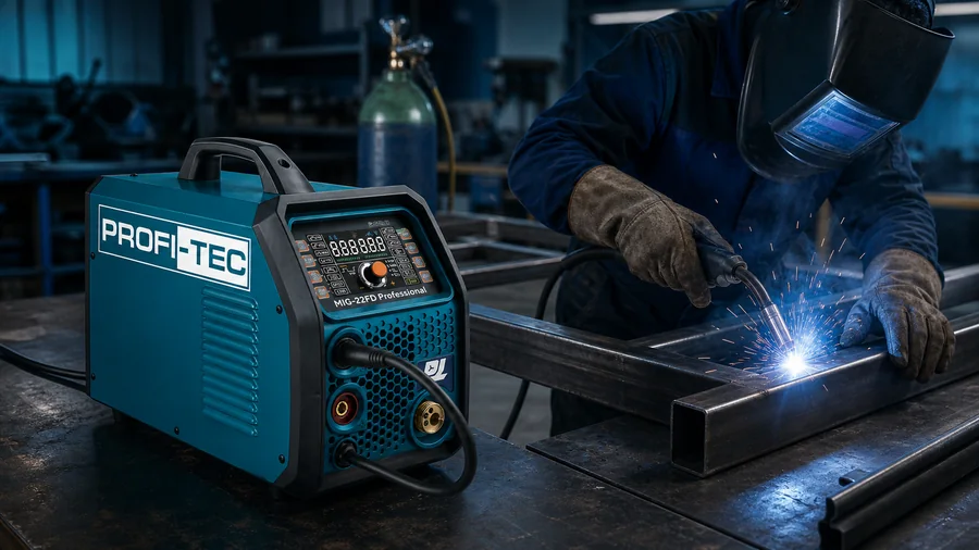 Сварка MIG/MAG полуавтоматом PROFI-TEC MIG-22FD Professional