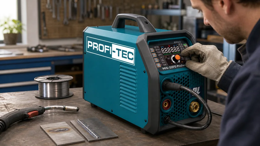 Настройка цифровой панели PROFI-TEC MIG-22FD Professional перед сваркой