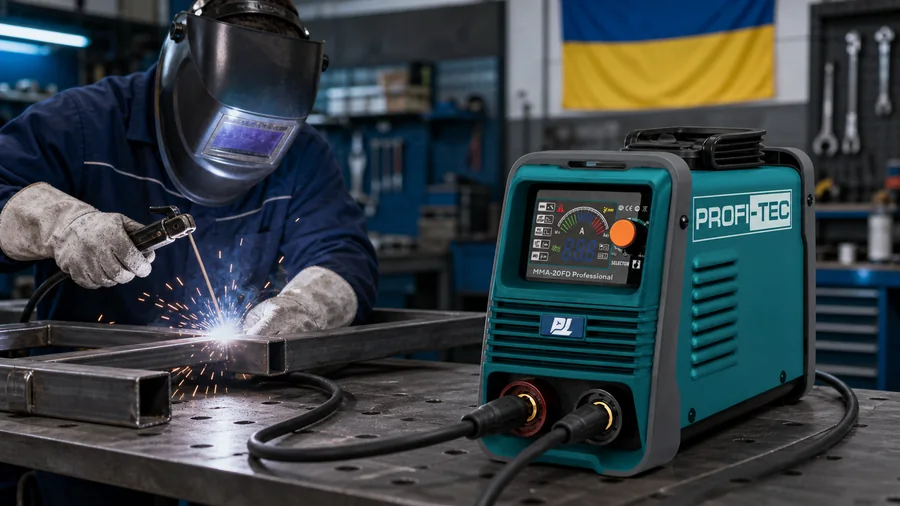 Сварка профильной рамы инвертором PROFI-TEC MMA-20FD Professional