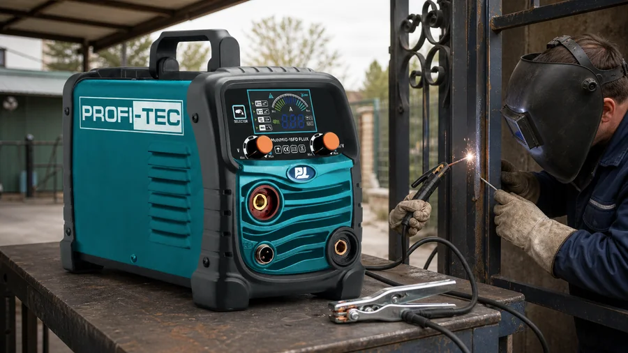 Ремонт металлических ворот полуавтоматом PROFI-TEC MultiMIG-15FD FLUX
