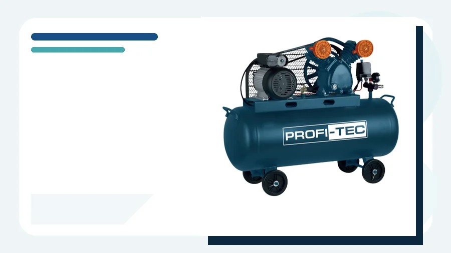 Масляный компрессор PROFI-TEC OC-100V2-3F на 380 В с ресивером 100 литров