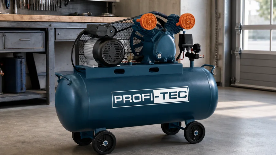 Компрессор PROFI-TEC OC-50V2 в мастерской