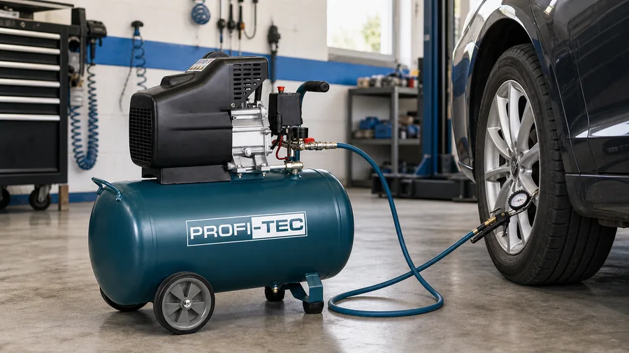 PROFI-TEC OC-55 під час підкачування автомобільної шини