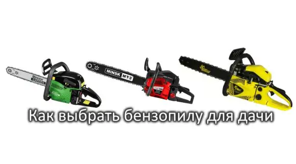 Як вибрати бензопилу для дачі?