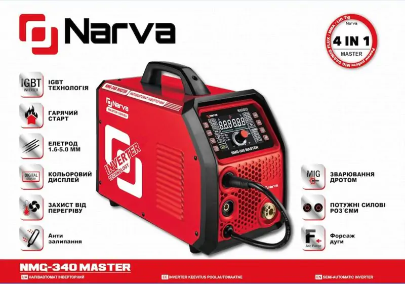 Зварювальний напівавтомат Narva NMG-340 MASTER - фото 3