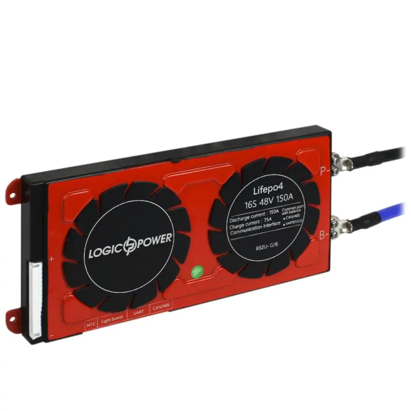 Smart BMS плата LP LiFePO4 48V 16S Dis 150A Ch 75A UART+RS485+CAN - фото 2