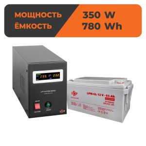Комплект резервного живлення ДБЖ + батарея гелю (UPS B500 + АКБ GL 780Wh)
