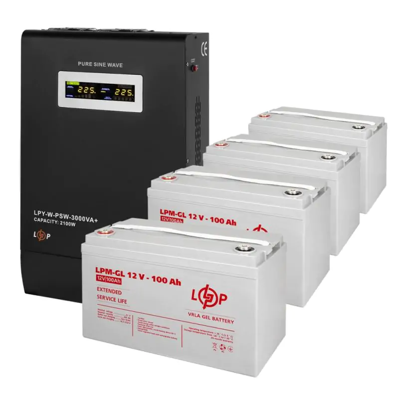 Комплект резервного питания ИБП + гелевая батарея (UPS W3000 + АКБ GL 4800W) - фото 2