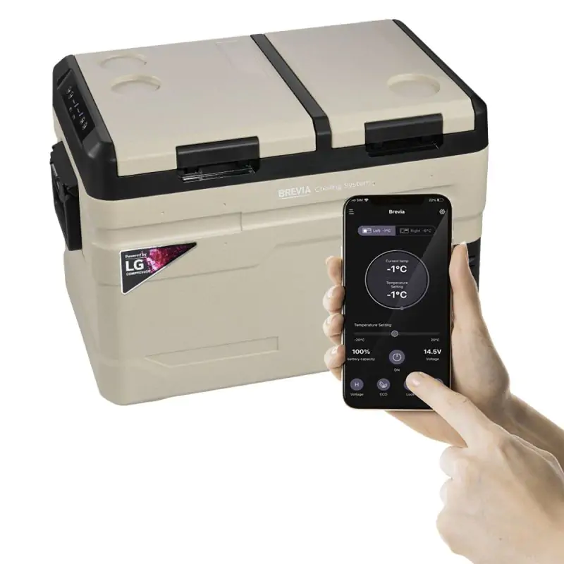 Холодильник автомобільний Brevia 38л (компресор LG) двокамерний 23425 - фото 2