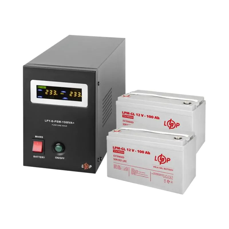 Комплект резервного питания ИБП + гелевая батарея (UPS B1500 + АКБ GL 2400Wh) - фото 2