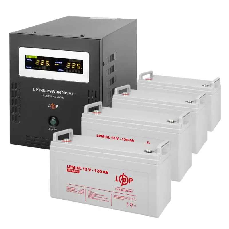 Комплект резервного питания LogicPower ИБП + гелевая батарея (UPS B6000 + АКБ GL 5760W) - фото 2
