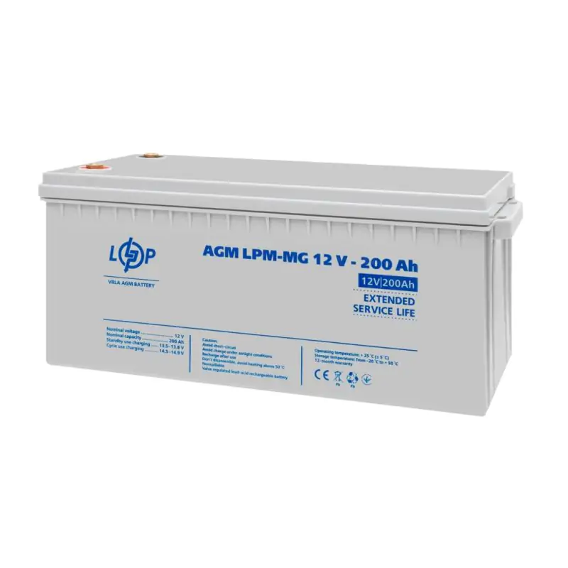 Акумулятор мультигелевий LPM-MG 12V - 200 Ah - фото 3