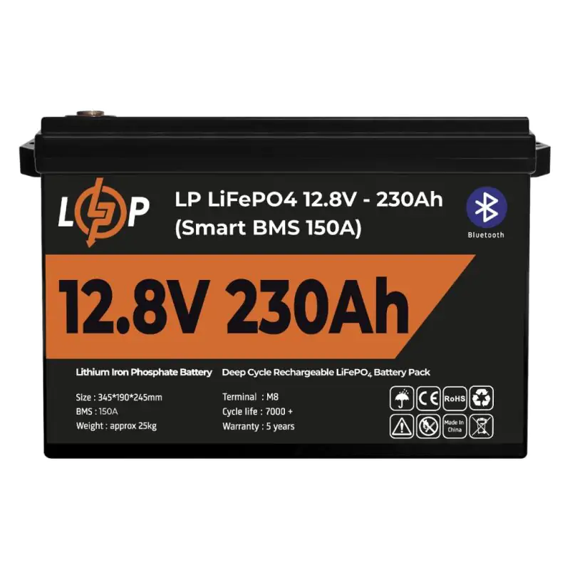 Аккумулятор LP LiFePO4 12V (12,8V) - 230 Ah (2944Wh) (Smart BMS 150А) с BT пластик - фото 2