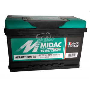 Акумулятор 6СТ-72 MIDAC HERMETICUM 12V, 72AH (-/+) низький Євро, 12В, 72АЧ, EN680А