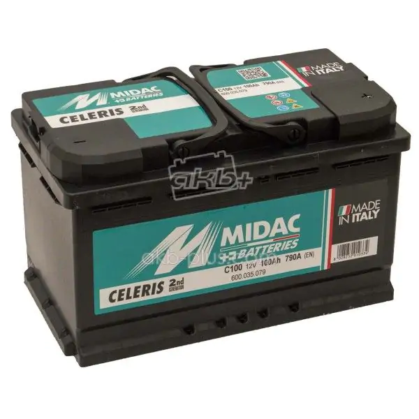 Акумулятор 6СТ-100A MIDAC CELERIS, 12V, 100AH (-/+) Короткий Євро, 12В, 100АЧ, EN790А - фото 1 Акумулятор 6СТ-100A MIDAC CELERIS, 12V, 100AH (-/+) Короткий Євро, 12В, 100АЧ, EN790А - фото 1