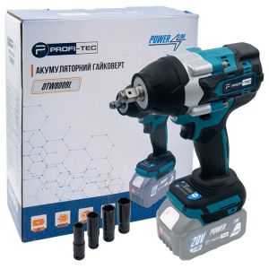 Гайковерт акумуляторний безщітковий PROFI-TEC DTW800BL POWERLine (20В, Каркас)
