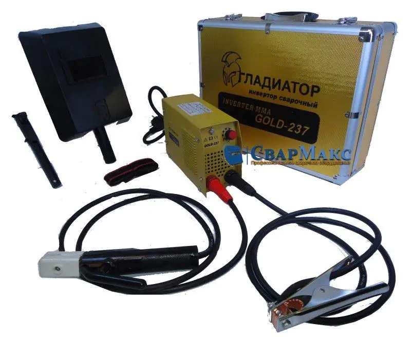 Зварювальний інвертор Гладіатор mma 237 Gold (кейс) - фото 2 Зварювальний інвертор Гладіатор mma 237 Gold (кейс) - фото 2