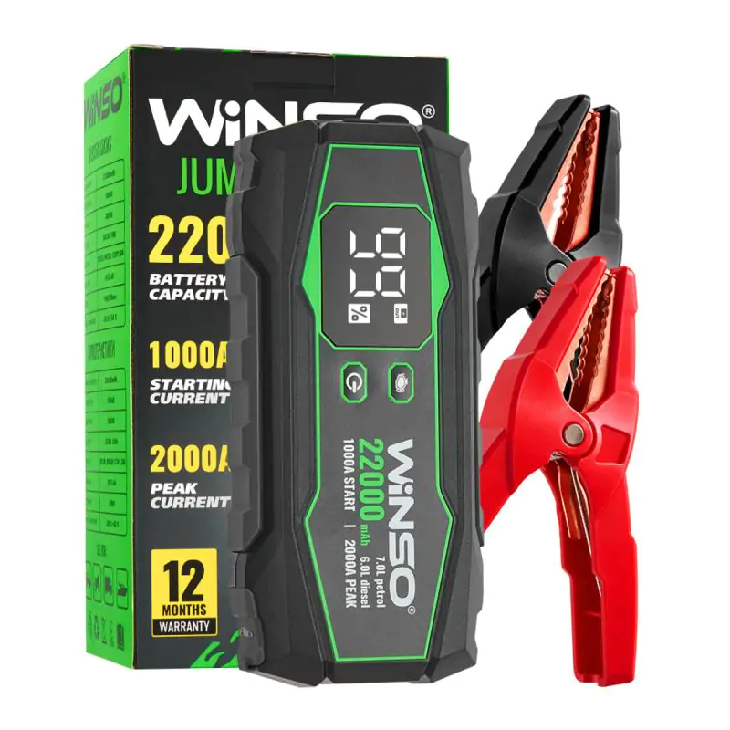 Пусковий пристрій Winso Jump Starter 1000/2000A 22000mAh - фото 4