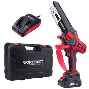 Акумуляторна міні-пила WORCRAFT CHS-S20LiBPM (20В, АКБ 2.0 Аг, шина 15 см, кейс)