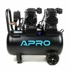Компрессор APRO 50л безмасляный 2х1.5кВт 475л/мин 8бар — миниатюра 1