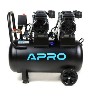 Компресор APRO 50л чотирициліндровий безмасляний 2х1.5кВт 475л/хв 8бар