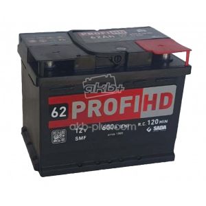 Автомобільний акумулятор SADA PROFI HD SMF 6СТ-62 (-/+) 12В 62АЧ 600А