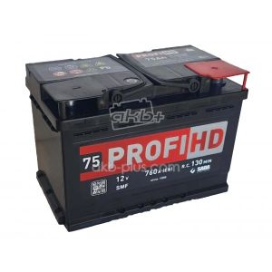 Автомобільний акумулятор SADA PROFI HD 6СТ-75 SMF (-/+) Євро 12В 75АЧ 760А