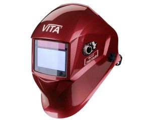 Маска зварювальника хамелеон VITA TIG 3-A TrueColor (колір червоний)