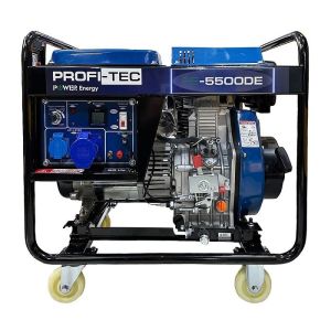 Генератор дизельний PROFI-TEC PE-5500DE (5.5 кВт, електростартер)