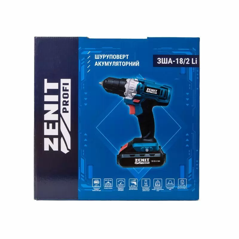 Шуруповерт аккумуляторный Зенит ЗША-18/2 Li профи - фото 6