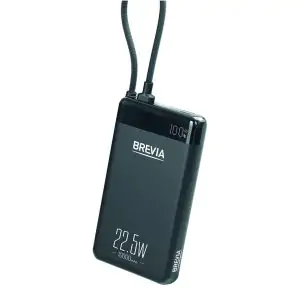 Товар Повербанк (Power Bank) Brevia ePower 10000mAh 22,5W SuperSlim LCD чорный металик