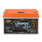 Акумулятор LP LiFePO4 25,6V - 50 Ah (1280Wh) (BMS 80A/50А) пластик LCD Smart BT — мініатюра 2 Акумулятор LP LiFePO4 25,6V - 50 Ah (1280Wh) (BMS 80A/50А) пластик LCD Smart BT — мініатюра 2