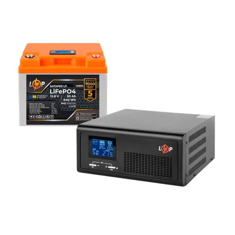 Кoмплект резервного питания LP (LogicPower) ИБП + литиевая (LiFePO4) батарея (UPS B1000+ АКБ LiFePO4 640Wh) - фото 3