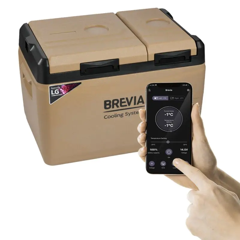 Холодильник автомобільний Brevia 31л (компресор LG) двокамерний 23335 - фото 2