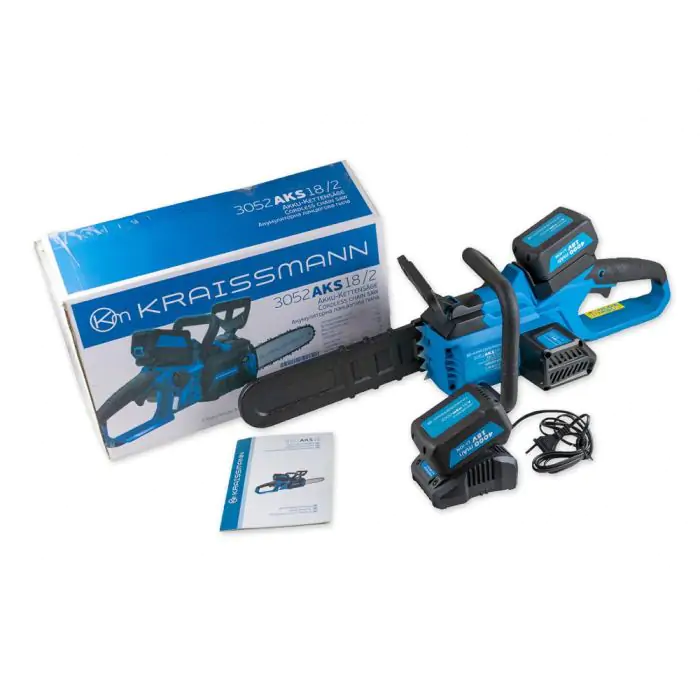 Аккумуляторная цепная пила KRAISSMANN 3052 AKS 18/2 (2 аккум.) - фото 4