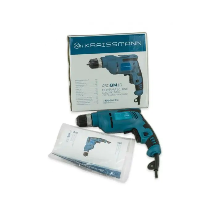 Дрель KRAISSMANN 450 BM 10 (самозажимной патрон) - фото 2