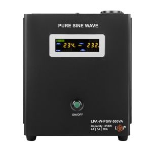 ДБЖ з правильною синусоїдою 12V LPA-W-PSW-500VA(350Вт) 2A/5A/10A
