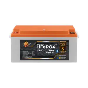 Товар Акумулятор LP LiFePO4 12,8V - 160 Ah (2048Wh) (BMS 100A/80А) пластик Smart BT