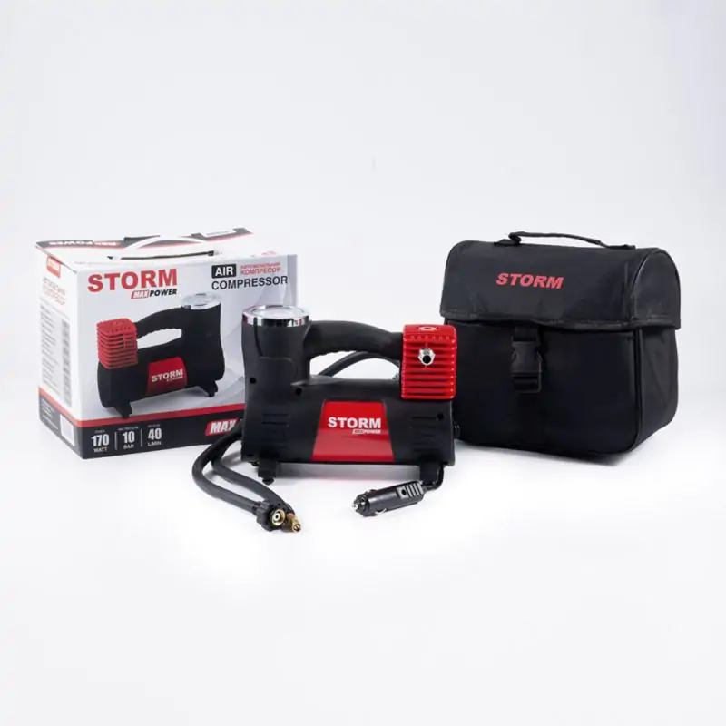 Автомобильный компрессор Storm Max Power 10Атм 40л/мин 170Вт - фото 4