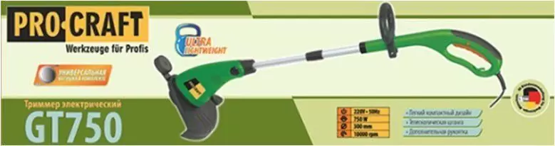 Электрокоса Procraft GT-750 - фото 2 Электрокоса Procraft GT-750 - фото 2