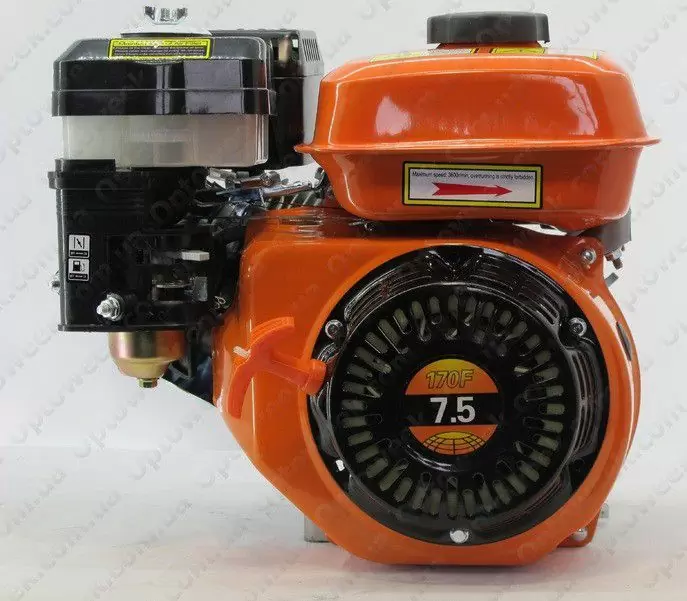 Двигатель бензиновый заря 170f-s, шпонка 19мм, шкив - фото 2