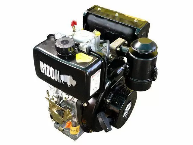 Двигатель дизельный Bizon 186FЕ (10,0 л.с) вал 25 мм, шлиц - фото 2
