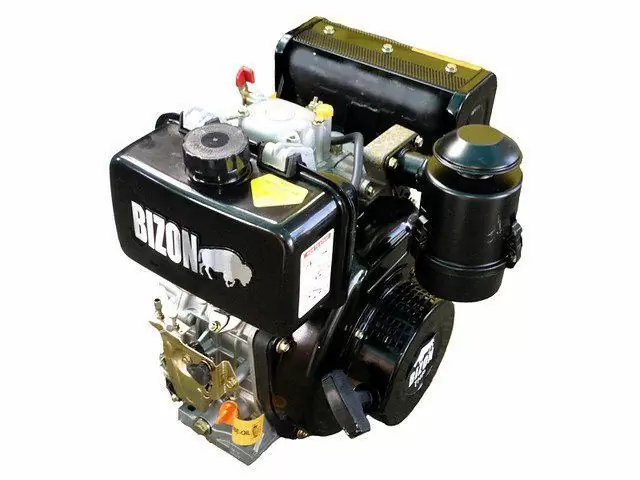Двигатель дизельный Bizon 186F (10,0 л.с) вал 25 мм, шлицы - фото 2