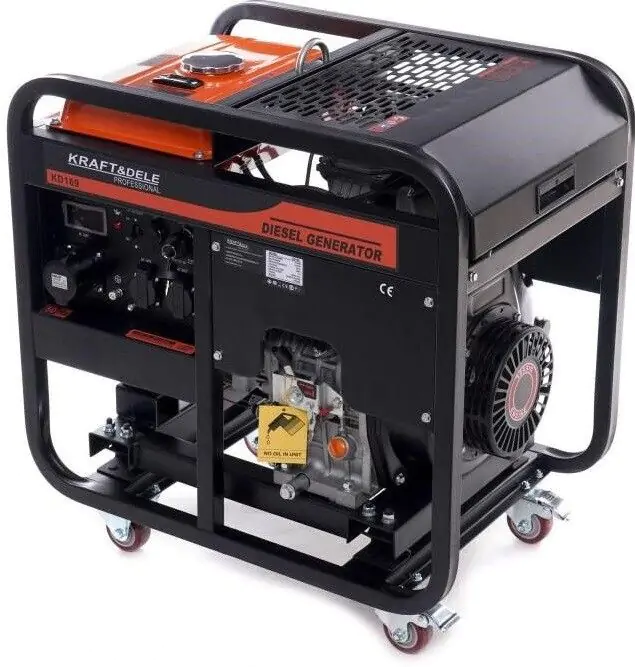 Генератор дизельный з електростартом Kraft&Dele KD169 - 9кВт - фото 2