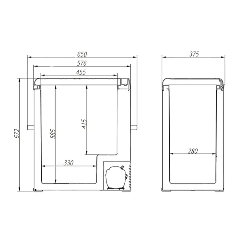 Автомобильный холодильник Brevia 75 л 22470 - фото 10