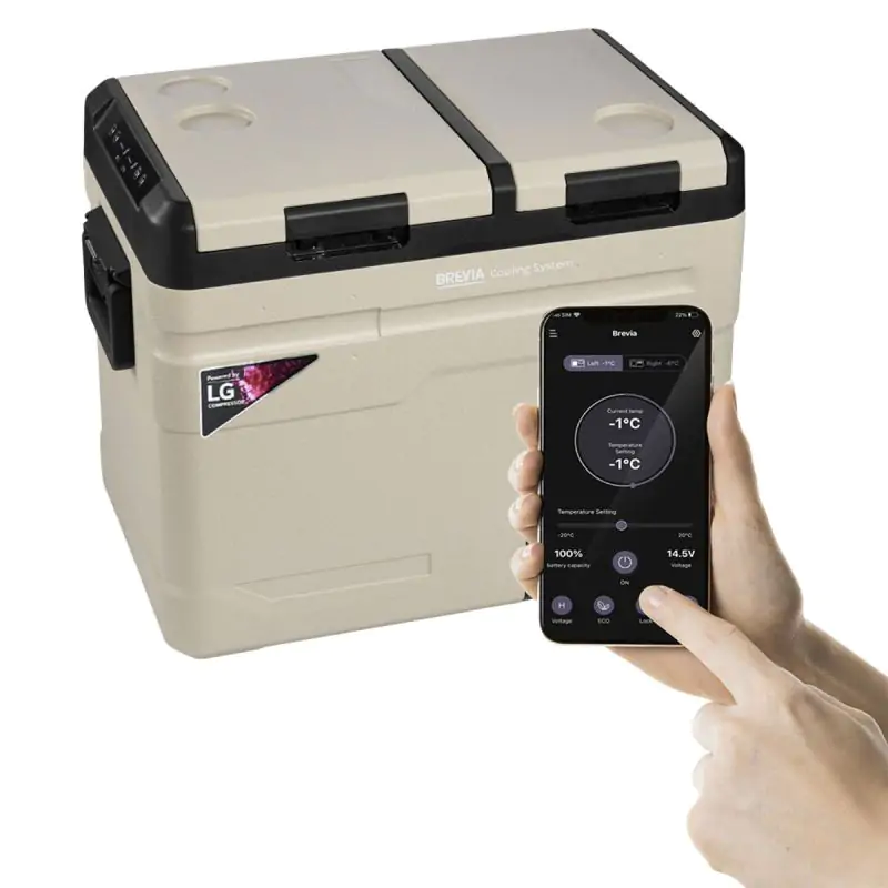 Холодильник автомобільний Brevia 47л (компресор LG) двокамерний 23525 - фото 2