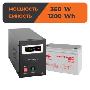 Комплект резервного живлення ДБЖ + батарея гелю (UPS B500 + АКБ GL 1200Wh)